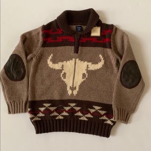 Baby Gap 5T brown collared sweater